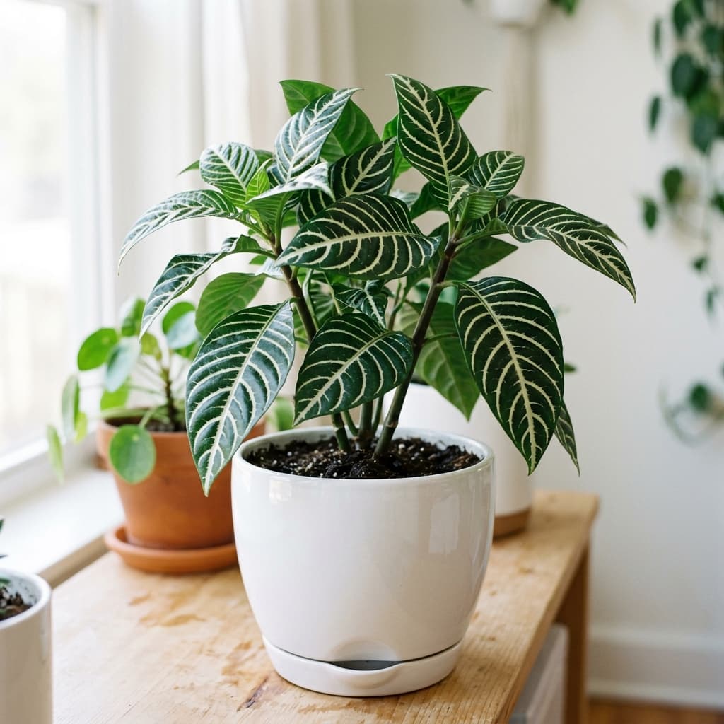 Zebra Plant in a realistic interior/exterior setting