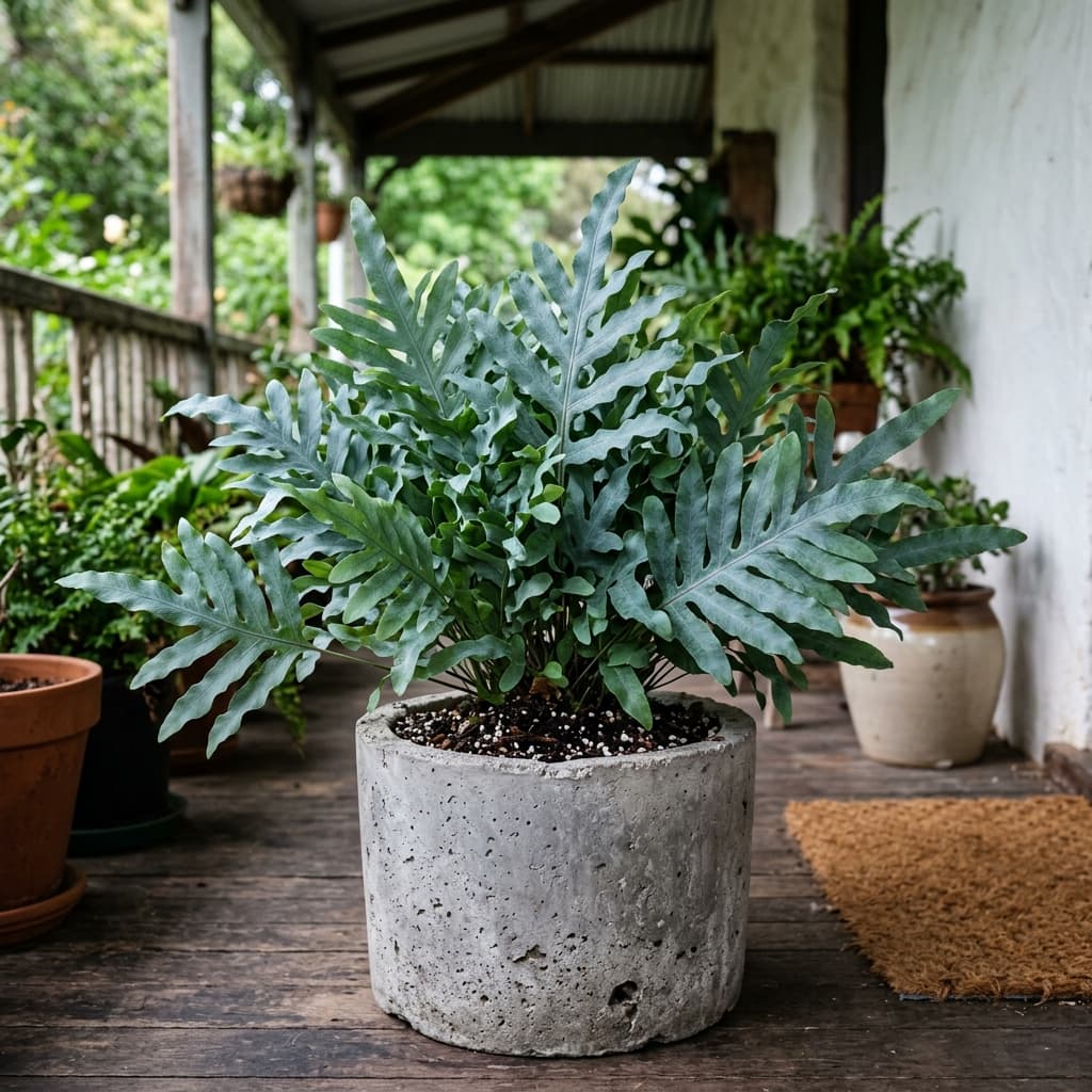 Blue Star Fern in a realistic interior/exterior setting